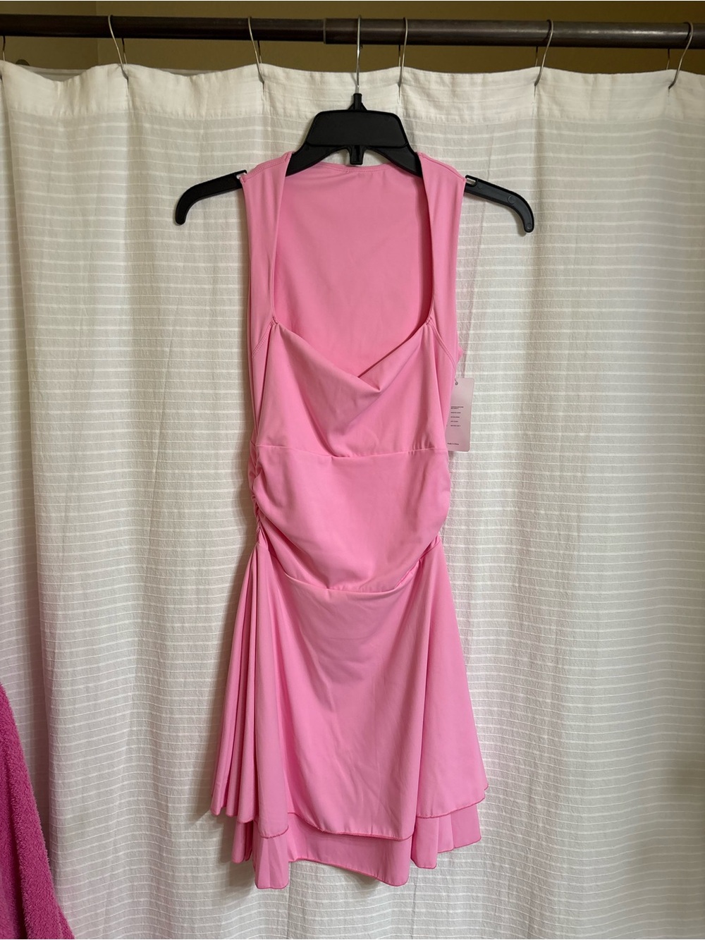 Amazon Pink Sleeveless Mini Dress with Square Neck - Picture 2 of 3